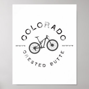 Poster Crested Butte Colorado Ciclismo de Montanha T