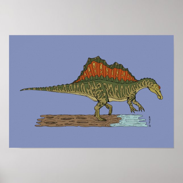 Poster Cretaceous Dinosaur Spinosaurus (Frente)