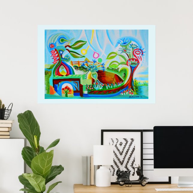 Poster Criação campestre (Escritório em casa)