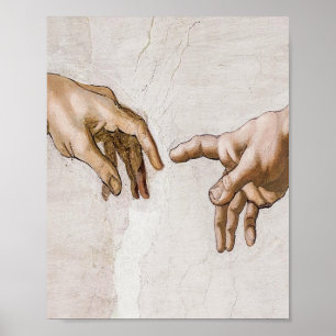 Poster Criação Da Capela Sistina De Adão - Michelangelo