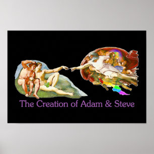 Poster Criação de Adão e Steve