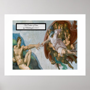 Poster Criação de Adão por Michelangelo