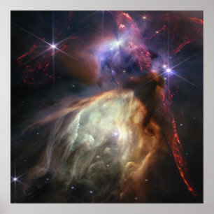 Poster Criação de Novas Estrelas   Rho Ophiuchi   JWST