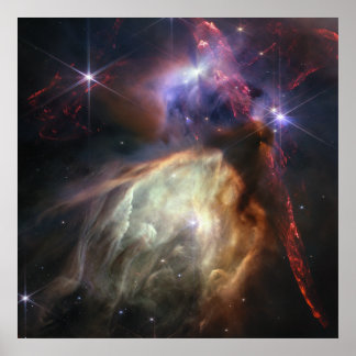 Poster Criação de Novas Estrelas | Rho Ophiuchi | JWST