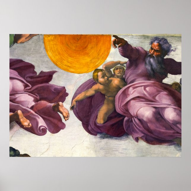 Poster Criação do Sol, Lua e Plantas (Frente)