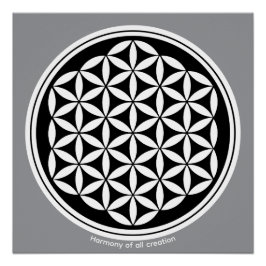 Pôster Criação Harmonia – Símbolo de Geometria Sagrada