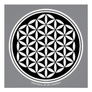 Pôster Criação Harmonia – Símbolo de Geometria Sagrada