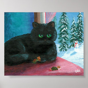 Pôster Criações de Arte de Rato Negro de Natal