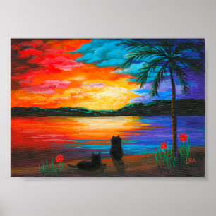 Pôster Criações de Pais Tropicais de Gatos Negros