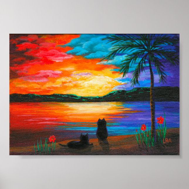 Pôster Criações de Pais Tropicais de Gatos Negros (Frente)