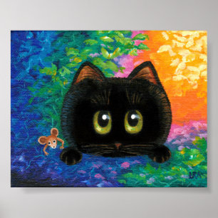 Poster Criações de Ratos de Arte de Gato Negro