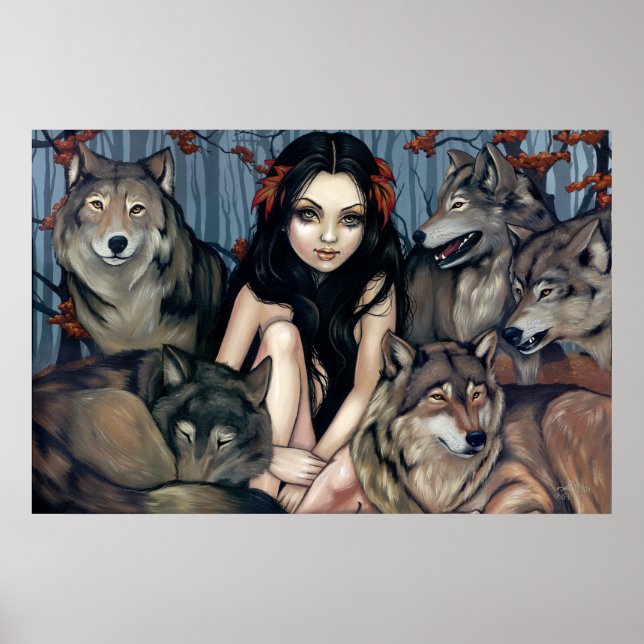 Poster Criado por Wolves fantasma wolf dog dog Art Impres (Frente)