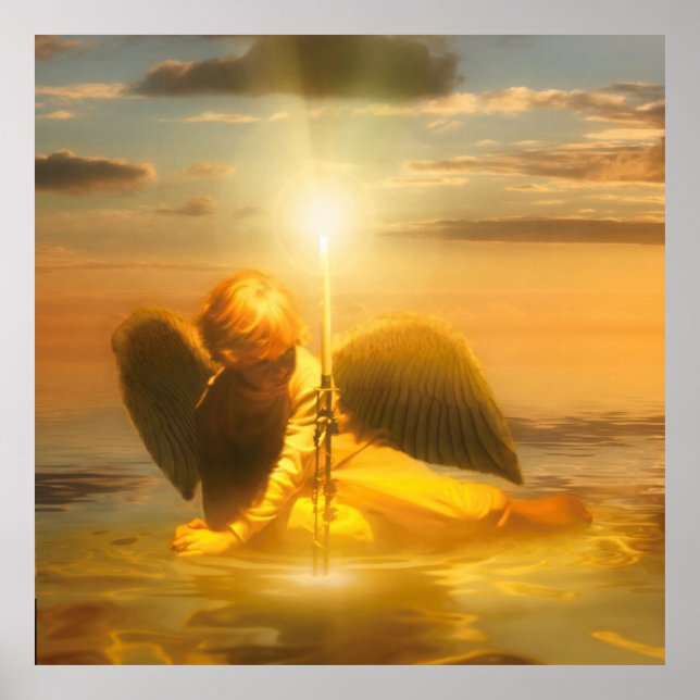 Poster Criança Anjo ILUMINE O MUNDO (Frente)