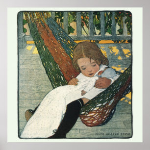 Poster Criança Antiga com uma Boneca por Jessie Willcox S