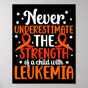 Poster Criança com leucemia guerreira conscientização sob