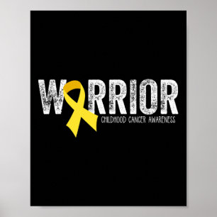Poster Criança do Guerreiro e Cancer de Consciência Fita