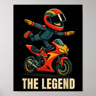 Poster Criança Engraçada Na Moto - Engraçada Enganada