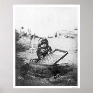 Pôster Criança Eskimo Alaska 1905