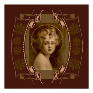 Pôster Criança Jesus do cristo do vintage a luz do mundo