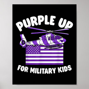 Poster Criança Militar Mês Roxo Para Crianças Militar B