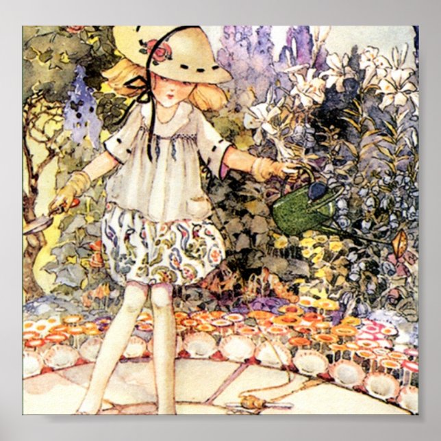 Pôster Criança no Jardim (Frente)