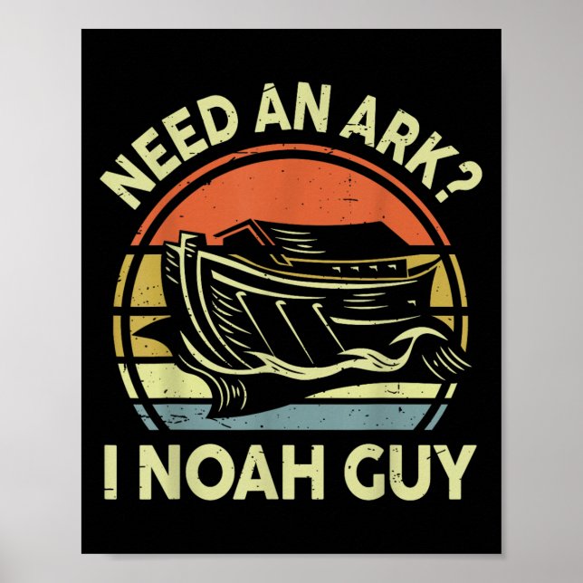 Poster Criança Precisa De Arca Eu Noah Cara Engraçado Cri (Frente)