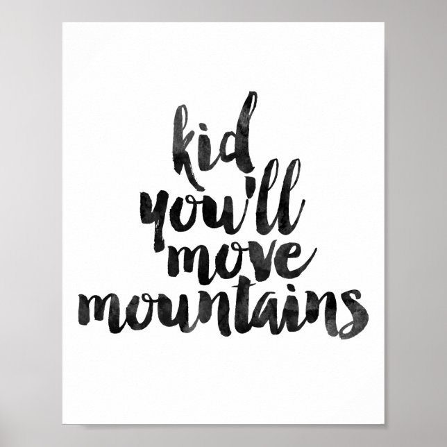 Poster Criança Você Vai Mover Montanhas (Frente)