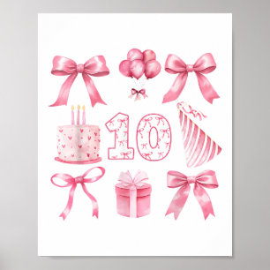 Poster Crianças 10ª Festa de aniversário Coquette 10 Anos