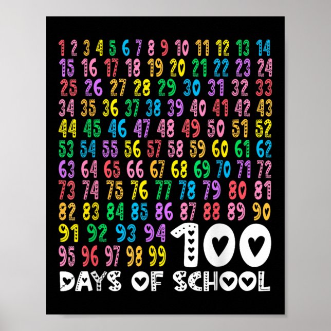 Poster Crianças 100. º Dia De Professores Crianças 100 Di (Frente)