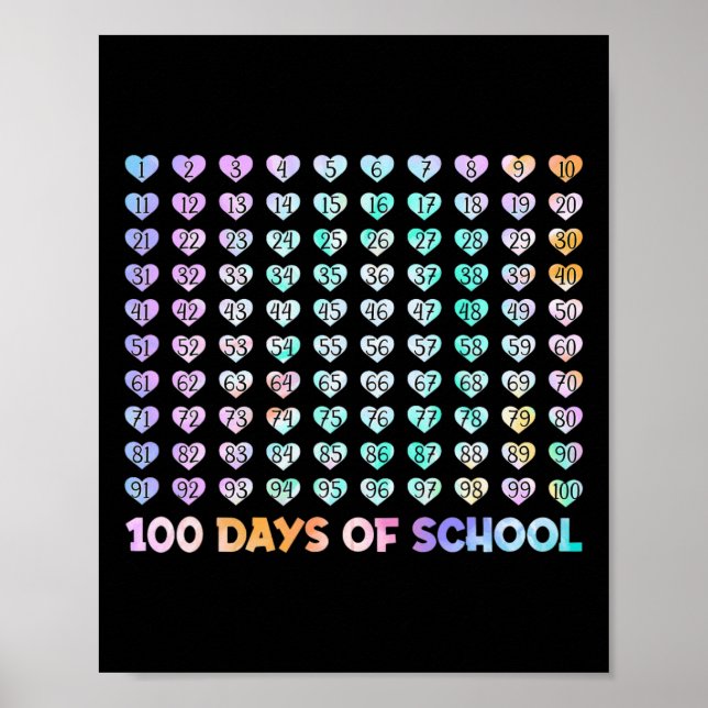 Poster Crianças 100 Dias De Coração Coração Colar Coraçõe (Frente)