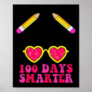 Poster Crianças 100 Dias De Menina De Cabelo Escolar Rapa