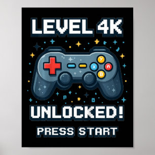 Poster Crianças 4k Meninos Ck Para a Escola Retro Gamer 4