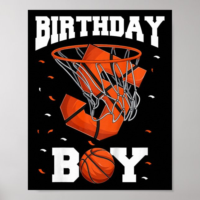 Poster Crianças 5 Birthday Bysketbyll Kids (Frente)
