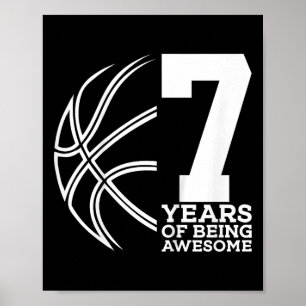 POSTER CRIANÇAS 7 ANOS DE SER INCRÍVEL 7 BASQUETEBOL