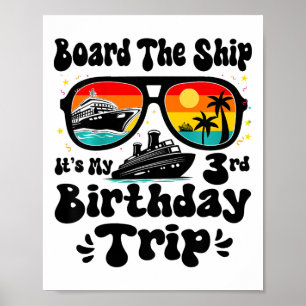 Poster Crianças A bordo do Navio É Meu 3º Aniversário 3 A