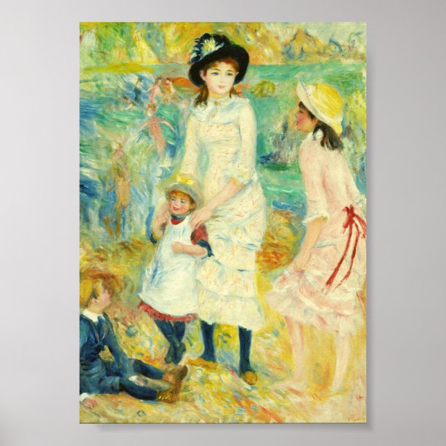 POSTER CRIANÇAS À ESCADA-MARINHA POR RENOIR (Frente)