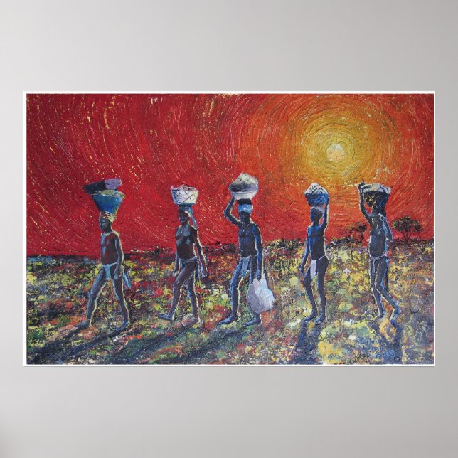 Pôster Crianças Africanas do Sol (Frente)