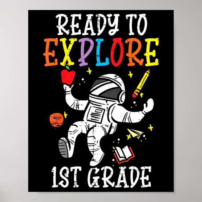 Poster Crianças Astronauta Pronto Para Explorar 1ª Série  (Frente)