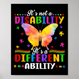 Poster Crianças Autismo Consciência É uma habilidade dife
