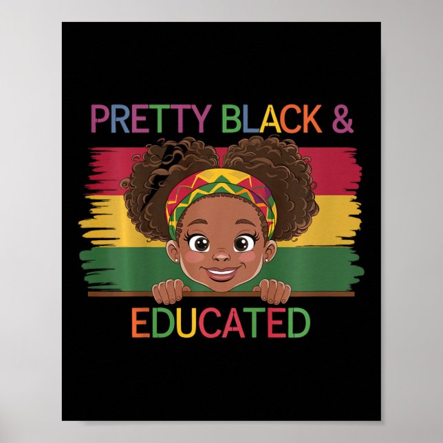 Poster Crianças Bonito De Preto E Educadas Eu Sou O Forte (Frente)