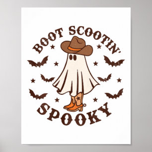 Poster Crianças Boot Scootin Spookin Western Halloween Re