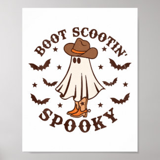 Poster Crianças Boot Scootin Spookin Western Halloween Re