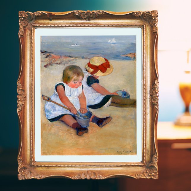 Pôster Crianças brincando na praia (Criador carregado)