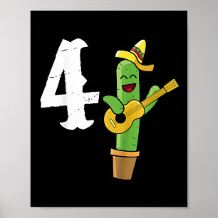 Poster Crianças Cactus Sobreviveram ao México 4. º aniver