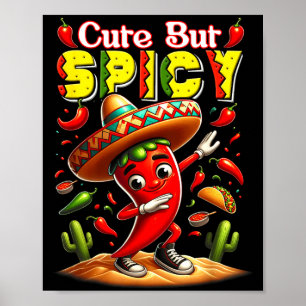 Poster Crianças cinco de maio mexicano fofo mas chili pic