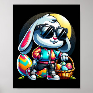 Poster Crianças Coelhinhos da Páscoa