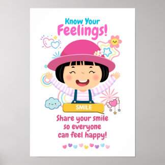Poster Crianças com emoção feliz