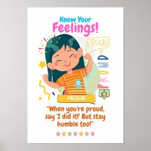 Poster Crianças com Emoção Orgulhosa