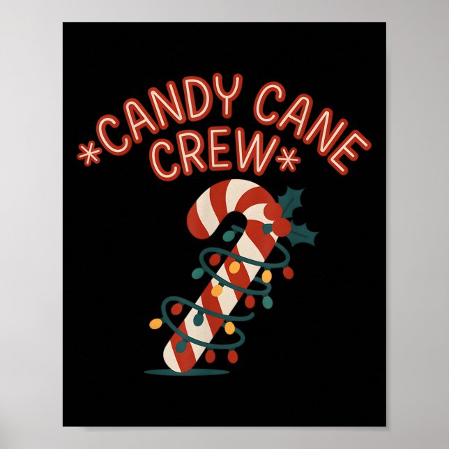 Poster Crianças da Família das Luzes de Natal da Candy Ca (Frente)