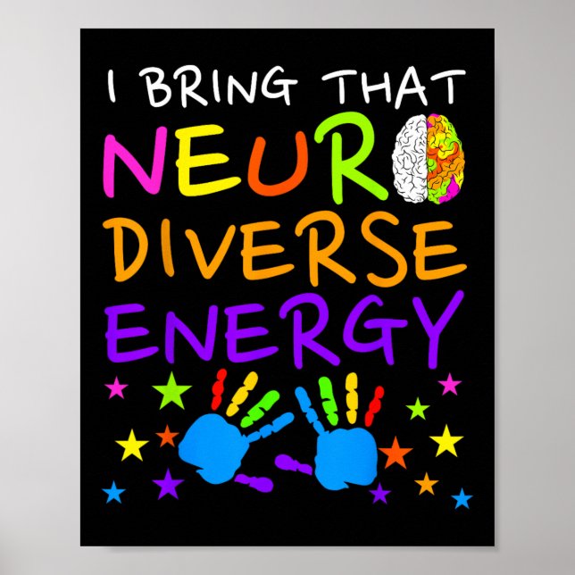Poster Crianças da Neurodiversidade Meninos Autismo Sensi (Frente)